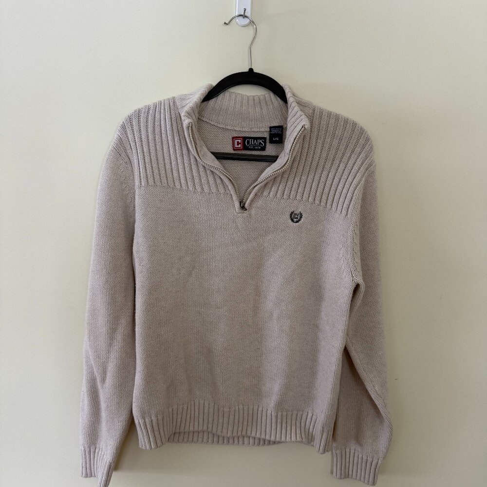 Chaps long-sleeve 1/4 zip pullover - Size large